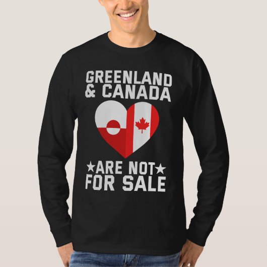 グリーンランドとカナダは売り物ではない Tシャツ (正面)