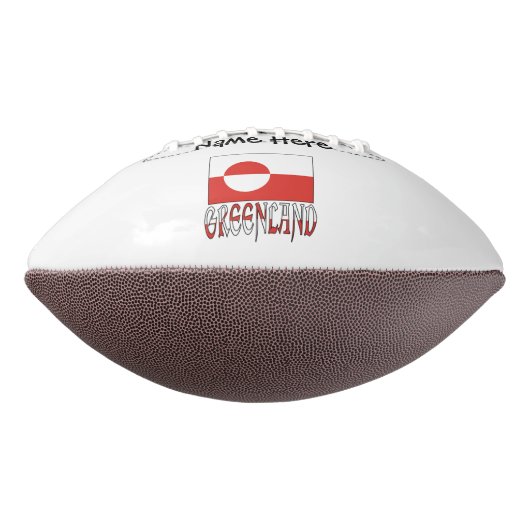グリーンランドとグリーンランドパーソナライズされた国旗 アメリカンフットボール (回転270)