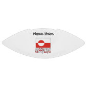 グリーンランドとグリーンランドパーソナライズされた国旗 アメリカンフットボール (パネル)