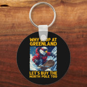 グリーンランドとノースでのアメリカワシのスノーボード キーホルダー (正面)