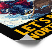 グリーンランドとノースでのアメリカワシのスノーボード ポスター (角)