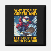 グリーンランドとノースでのアメリカワシのスノーボード マグネット (正面)