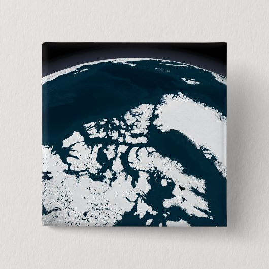 グリーンランドと北極圏の海 缶バッジ (正面)