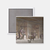 グリーンランドのスモークハウス(カラー版木、銅版、版画) マグネット (正面/裏面)