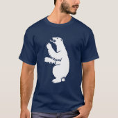 グリーンランドのホッキョクグマの紋章 Tシャツ (正面)