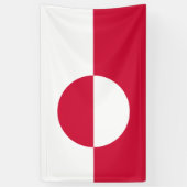 グリーンランドの国旗 横断幕 (縦)
