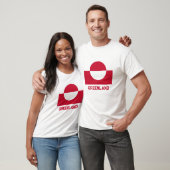 グリーンランドの国旗Tシャツ、愛国、グリーンランド Tシャツ (ユニセックス)