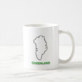 グリーンランドの地図のロゴ コーヒーマグカップ