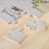 グリーンランドの地図図解入りの、写真付きの。 ジグソーパズル (側面)