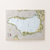 グリーンランドの地図図解入りの、写真付きの。 ジグソーパズル (横)