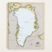 グリーンランドの地図図解入りの、写真付きの。 プランナー手帳 (正面)