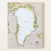 グリーンランドの地図図解入りの、写真付きの。 プランナー手帳 (裏面)