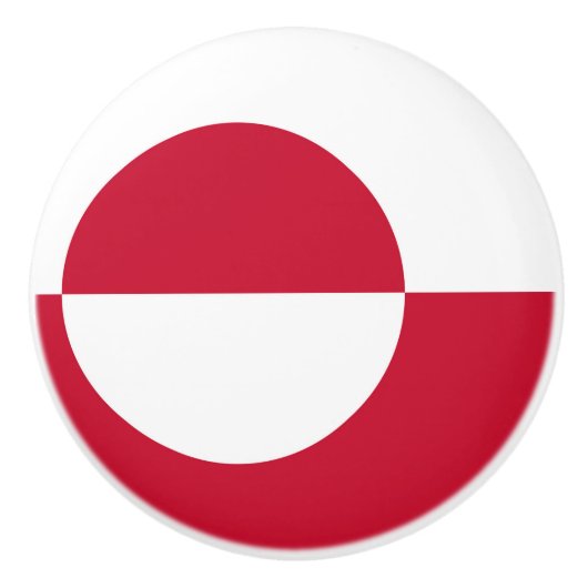 グリーンランドの旗とセラミックノブのプル セラミックノブ (正面)