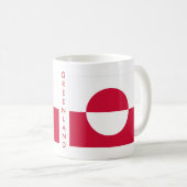 グリーンランドの旗のマグ コーヒーマグカップ (正面右)