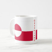 グリーンランドの旗のマグ コーヒーマグカップ (正面左)
