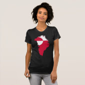グリーンランドの旗の地図GL Tシャツ (正面フル)