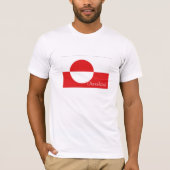 グリーンランドの旗の記念品のTシャツ Tシャツ (正面)