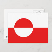 グリーンランドの旗の郵便はがき ポストカード (正面/裏面)