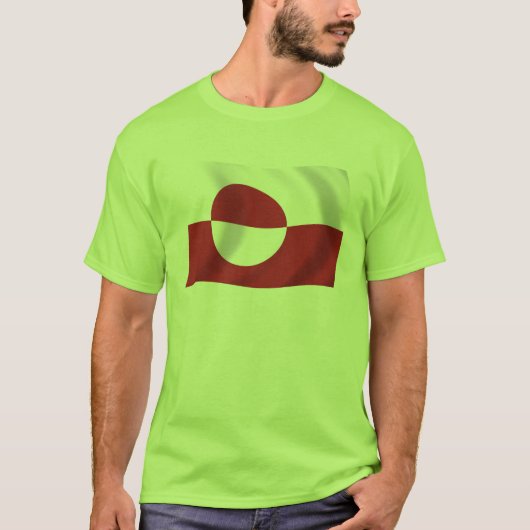 グリーンランドの旗のTシャツ Tシャツ (正面)