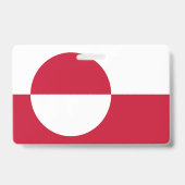 グリーンランドの旗を持つネームバッジ バッジ (Back)