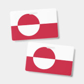 グリーンランドの旗を持つネームバッジ バッジ (Front & Back)