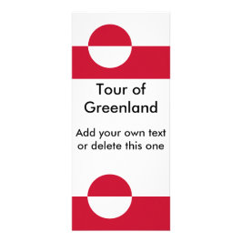 グリーンランドの旗を持つラックカード ラックカード