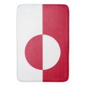 グリーンランドの旗を持つ大きなバスマット バスマット (正面縦)