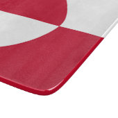 グリーンランドの旗を持つ小さなガラス板 カッティングボード (角)