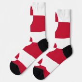 グリーンランドの旗を持つ男性の乗組員の靴下 ソックス (左)