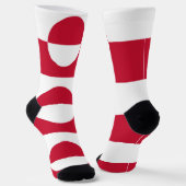 グリーンランドの旗を持つ男性の乗組員の靴下 ソックス (傾斜あり)