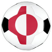 グリーンランドの旗 サッカーボール (回転)