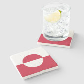 グリーンランドの旗 ストーンコースター (横)