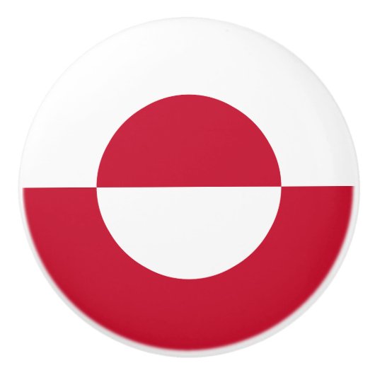 グリーンランドの旗 セラミックノブ (正面)