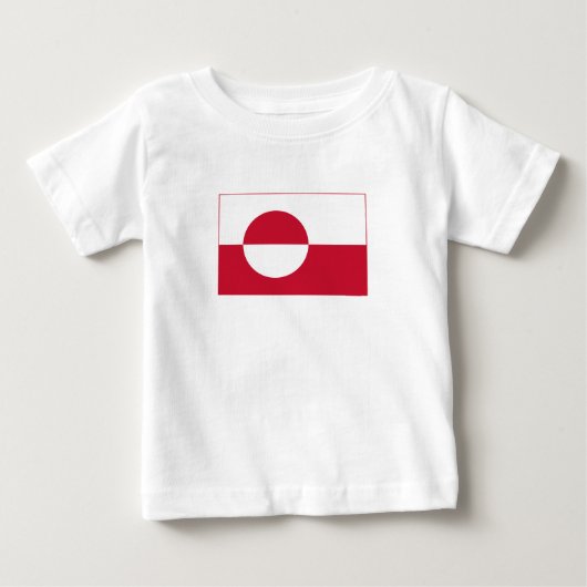 グリーンランドの旗 ベビーTシャツ (正面)