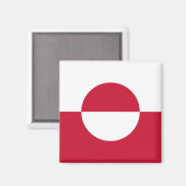 グリーンランドの旗 マグネット (正面/裏面)