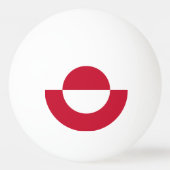 グリーンランドの旗 卓球ボール (裏面)