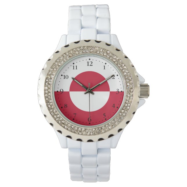 グリーンランドの旗 腕時計 (正面)