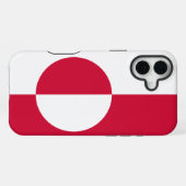グリーンランドの旗 iPhoneケース (裏面横)
