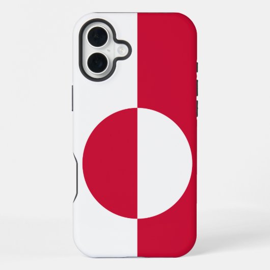 グリーンランドの旗 iPhoneケース (裏面)