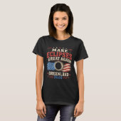 グリーンランドの日食 2026 Make Eclipses Great Again Tシャツ (正面フル)