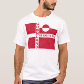 グリーンランドは売りに出されていない フラグ Tシャツ (正面)