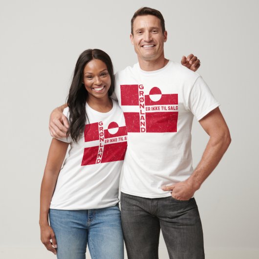 グリーンランドは売りに出されていない フラグ Tシャツ (ユニセックス)