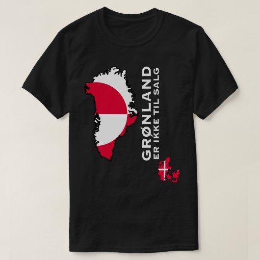 グリーンランドは売り物ではない M Tシャツ (デザイン正面)