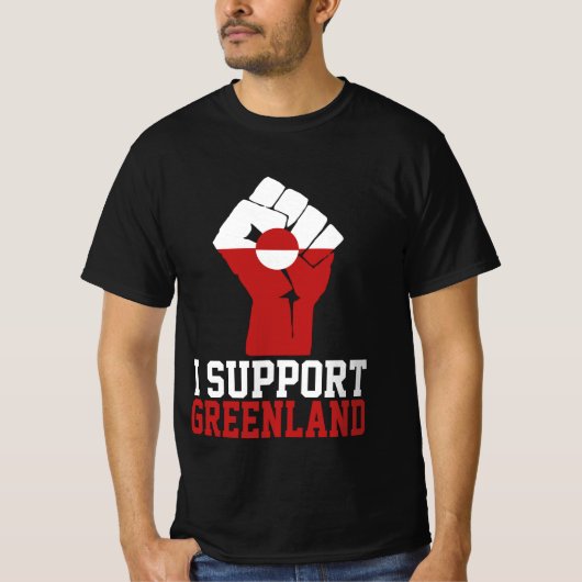 グリーンランドをサポート誇りを持った- Greenlanders Tシャツ (正面)