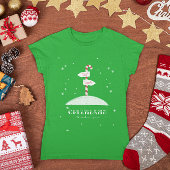 グリーンランドクリスマスキャンディーケーンノースポール雪が降る Tシャツ