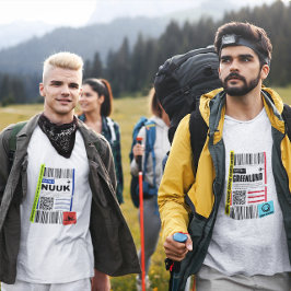 グリーンランドヌーク北極旅行荷物ラベルおもしろいラベル Tシャツ