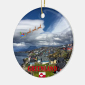 グリーンランドパノラマクリスマスオーナメント セラミックオーナメント (左)