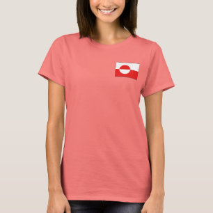 グリーンランドフラグとマップDk tシャツ