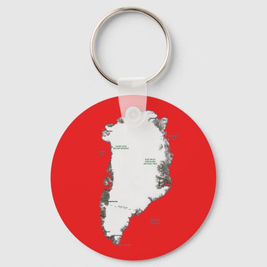 グリーンランドマップキーチェーン キーホルダー (正面)