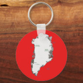 グリーンランドマップキーチェーン キーホルダー (正面)